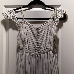 NWOT: Lush Striped Jumpsuit in Black and White